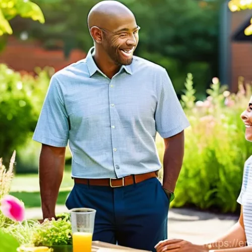 Home 20 주택관리사 업무의 장점과 단점 - **Prompt:** A diverse group of adults and children are happily gathered in a beautifully maintained ...