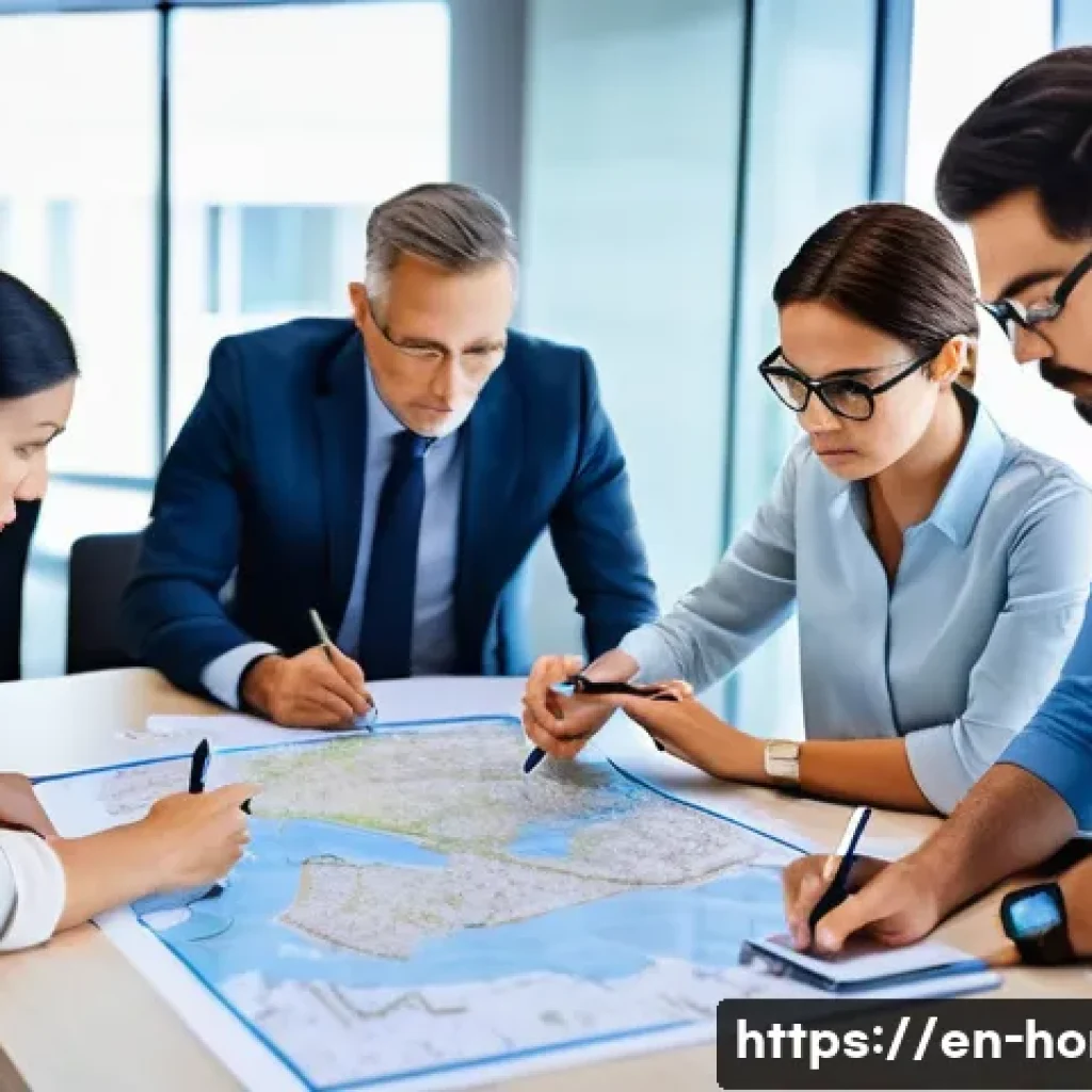 주택관리사 업무에서 발생한 위기 대처법 - **Prompt:** A diverse group of property management professionals, including men and women of various...